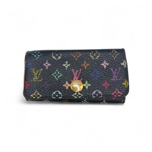 🏷 Louis Vuitton Black Multicolor Murakami Wallet – Key Holder – CT3028